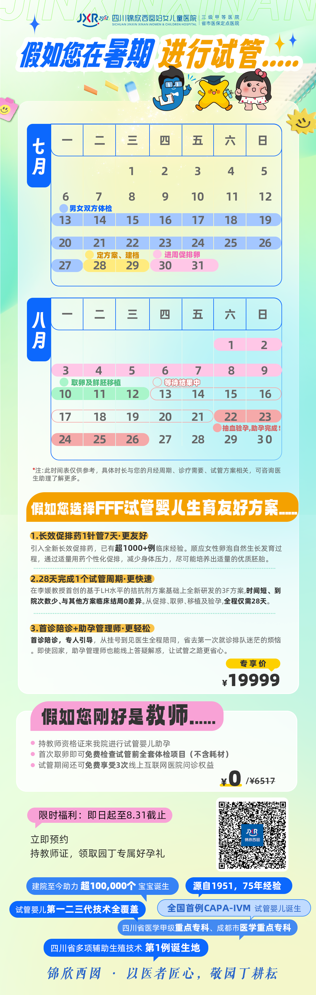 最后如果您计划在暑假进行试管助孕,看看下面的时间表,帮你提前高效了解试管全程。